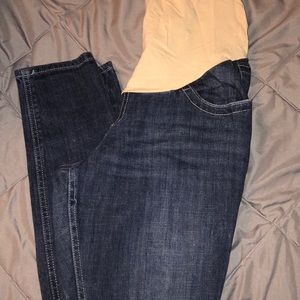 Straight leg dark maternity jeans
